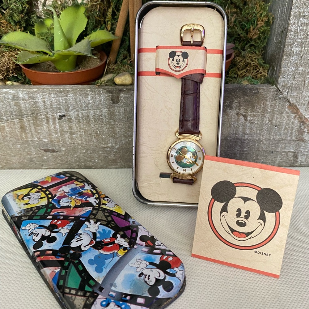 Vintage Mickey Mouse Watch with Case